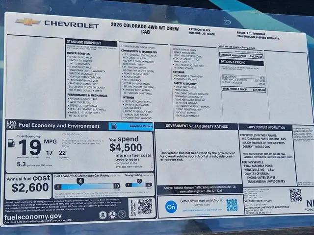 2026 Chevrolet Colorado WT, 4WD