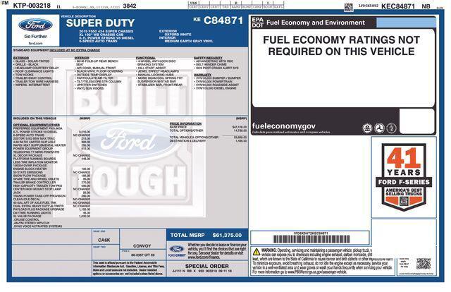 2019 Ford F-550 Chassis XL 2019 Ford F-550 Chassis XL