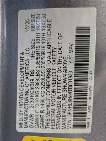 2026 Honda Odyssey Touring