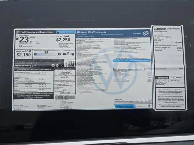 2026 Volkswagen Atlas SE with Technology