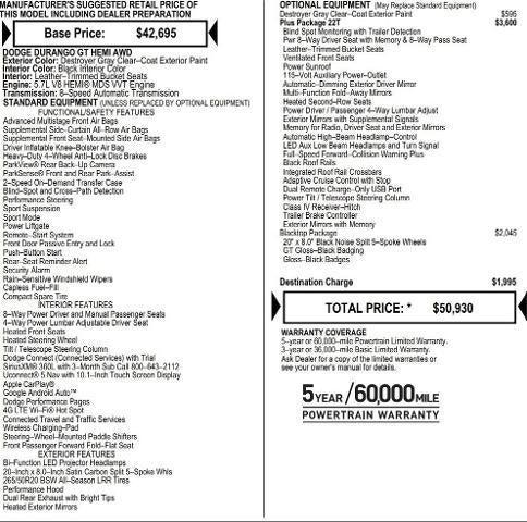 2026 Dodge Durango DURANGO GT PLUS AWD HEMI V8