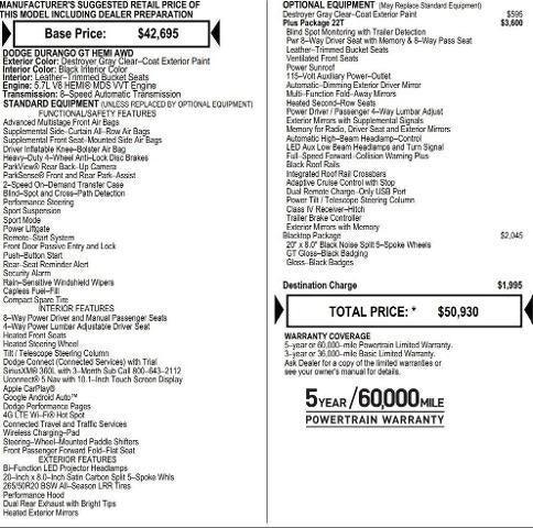 2026 Dodge Durango DURANGO GT PLUS AWD HEMI V8