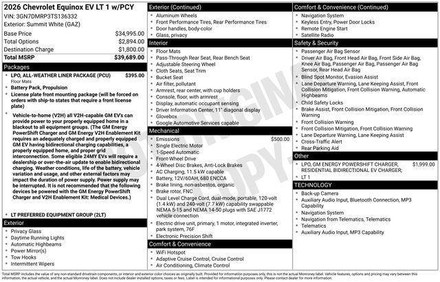 2026 Chevrolet Equinox LT 1, FWD