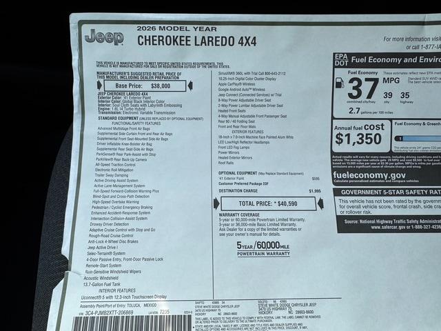 2026 Jeep Cherokee Laredo 4x4