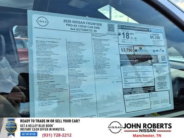 2026 Nissan Frontier Crew Cab PRO-4X 4x4