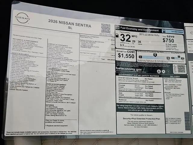 2026 Nissan Sentra SL
