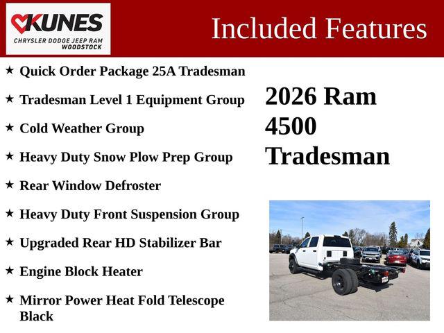 2026 RAM Ram 4500 Chassis Cab RAM 4500 TRADESMAN CHASSIS CREW CAB 4X4 60 CA 2026 RAM Ram 4500 Chassis Cab RAM 4500 TRADESMAN CHASSIS CREW CAB 4X4 60 CA