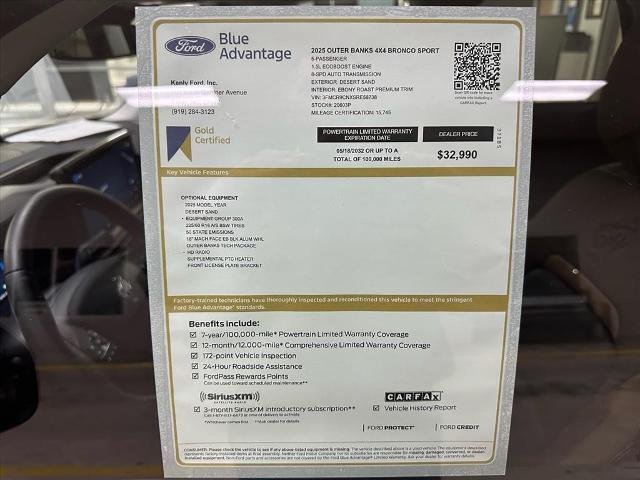 2025 Ford Bronco Sport Outer Banks