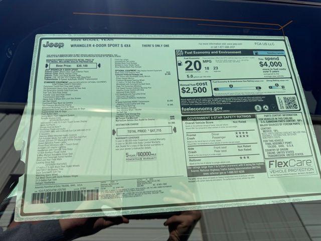2026 Jeep Wrangler 4-Door Sport S 4x4
