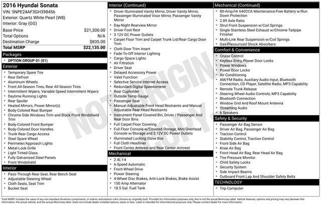 2016 Hyundai Sonata Base