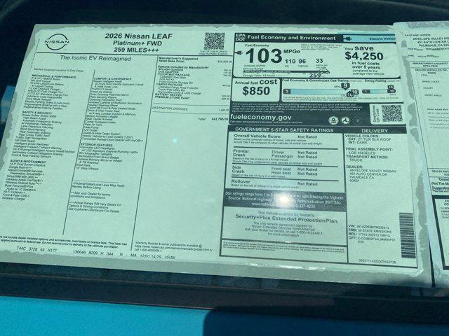 2026 Nissan LEAF PLATINUM+