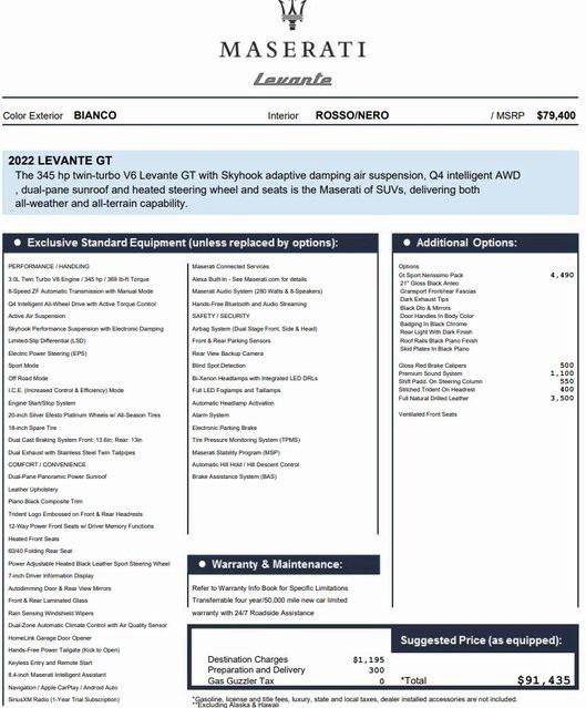2022 Maserati Levante GT