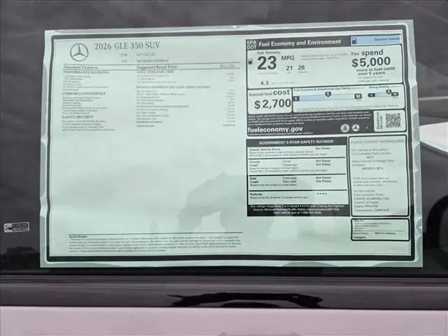 2026 Mercedes-Benz GLE GLE 350 GLE 350