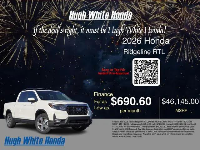 2026 Honda Ridgeline RTL