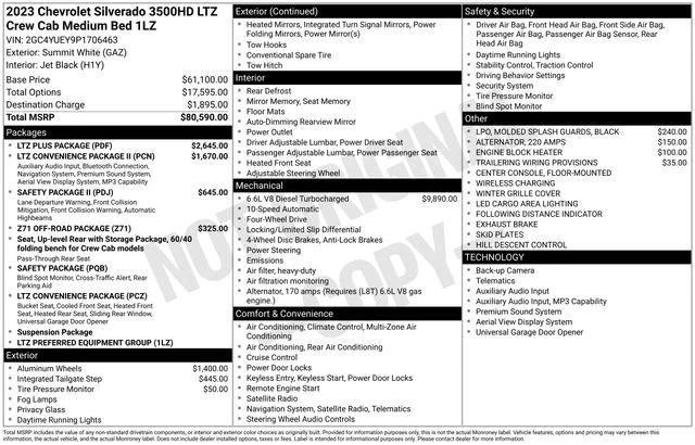 2023 Chevrolet Silverado 3500HD 4WD Crew Cab Standard Bed LTZ 2023 Chevrolet Silverado 3500HD 4WD Crew Cab Standard Bed LTZ