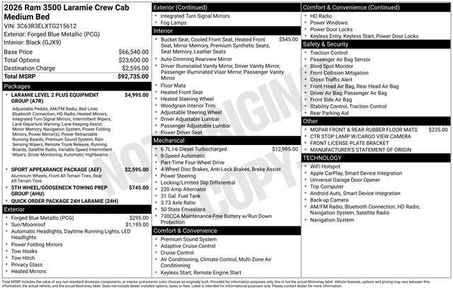 2026 Ram 3500 Laramie Crew Cab 4x4 6'4" Box