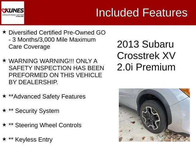 2013 Subaru XV Crosstrek 2.0i Premium