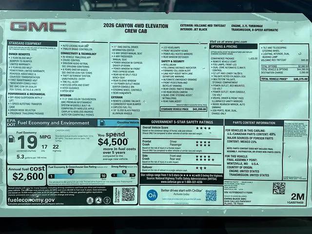 2026 GMC Canyon Elevation, 4WD