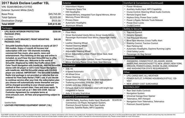 2017 Buick Enclave Leather