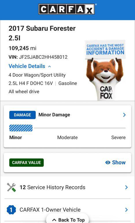 2017 Subaru Forester 2.5i