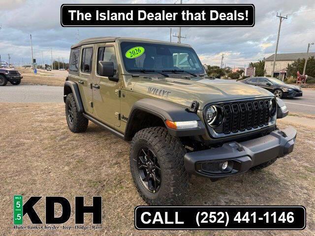2026 Jeep Wrangler 4-Door Willys 4x4 for sale in Kill Devil Hills, NC