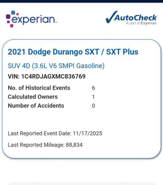 2021 Dodge Durango SXT Plus AWD