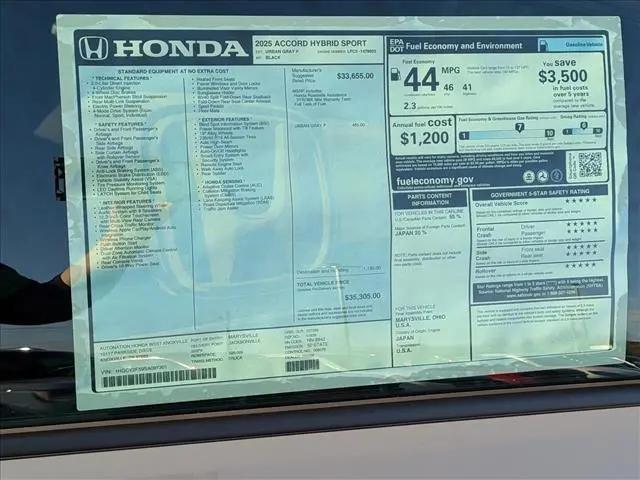 2025 Honda Accord Sedan Sport
