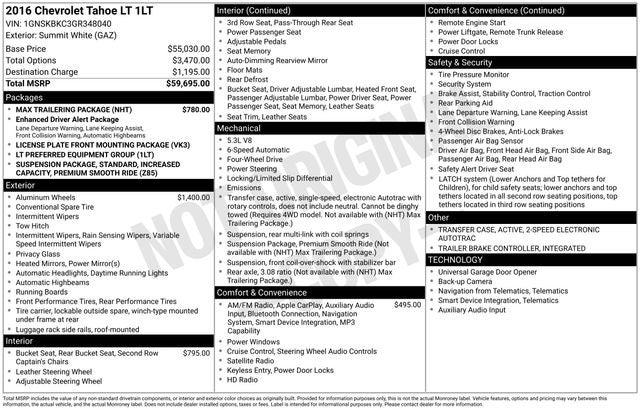 2016 Chevrolet Tahoe LT