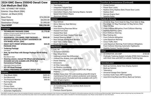 2024 GMC Sierra 2500HD 4WD Crew Cab Standard Bed Denali