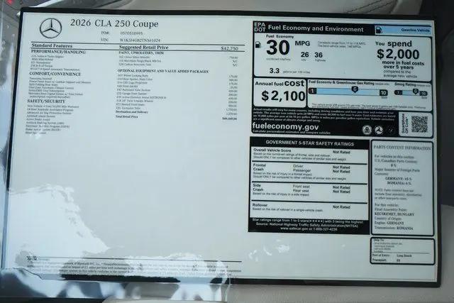 2026 Mercedes-Benz CLA 250 CLA 250