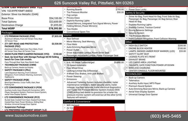 2021 Chevrolet Silverado 2500HD 4WD Crew Cab Standard Bed LTZ