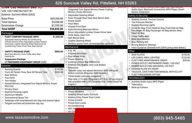 2020 Chevrolet Silverado 2500HD 4WD Crew Cab Standard Bed LT