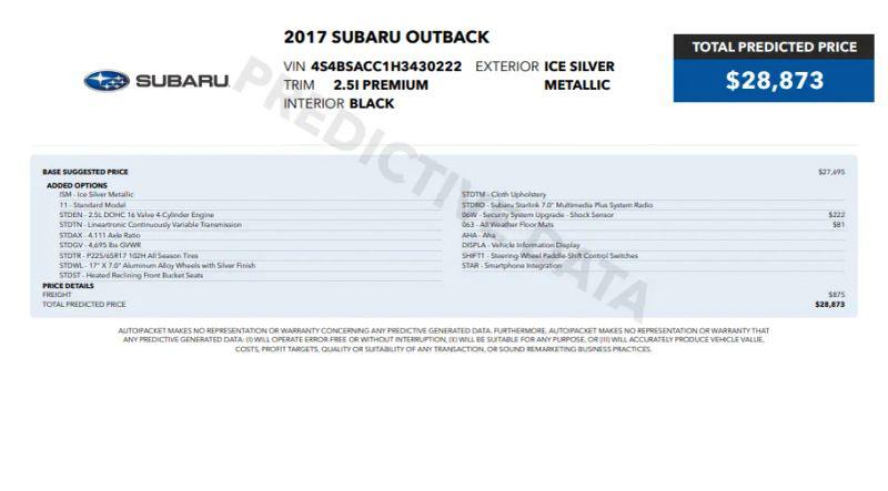 2017 Subaru Outback 2.5i Premium