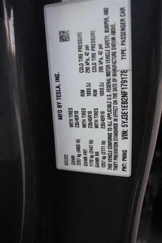 2022 Tesla Model 3 Long Range Dual Motor All-Wheel Drive