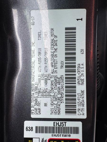 2017 Toyota Tundra SR 4.6L V8