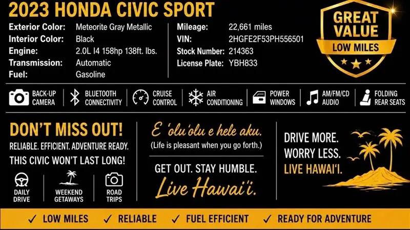 2023 Honda Civic Sport