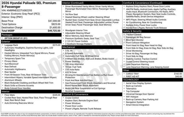 2026 Hyundai Palisade SEL Premium 8P