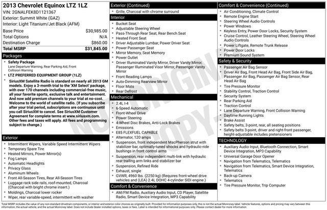 2013 Chevrolet Equinox LTZ 2013 Chevrolet Equinox LTZ