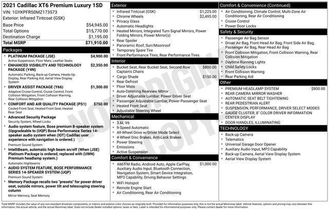 2021 Cadillac XT6 AWD Premium Luxury 2021 Cadillac XT6 AWD Premium Luxury