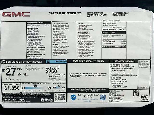2026 GMC Terrain FWD Elevation