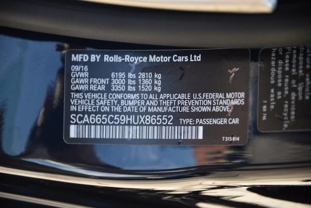 2017 Rolls-Royce Wraith Coupe