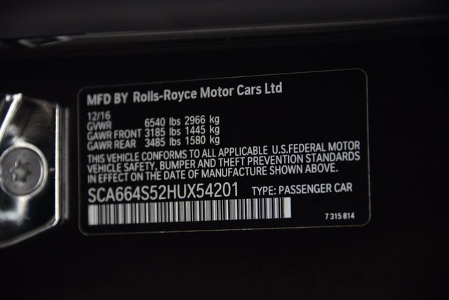 2017 Rolls-Royce Ghost Sedan