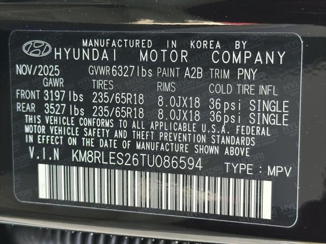 2026 Hyundai Palisade SEL 7P