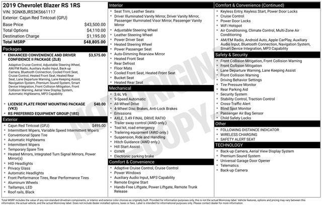 2019 Chevrolet Blazer RS