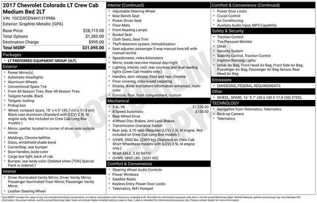 2017 Chevrolet Colorado LT