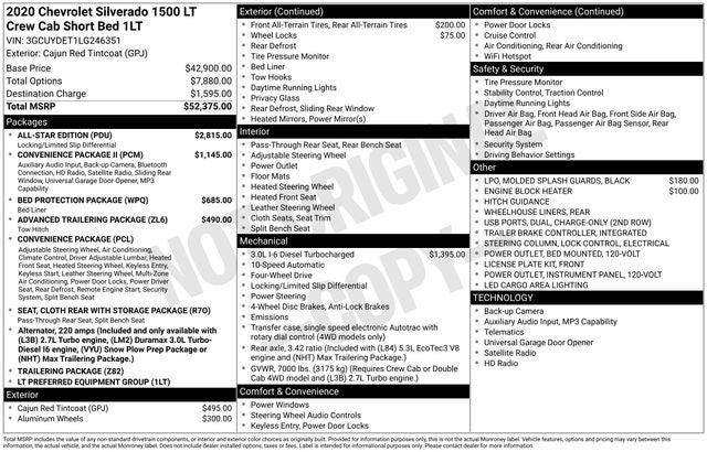 2020 Chevrolet Silverado 1500 4WD Crew Cab Short Bed LT