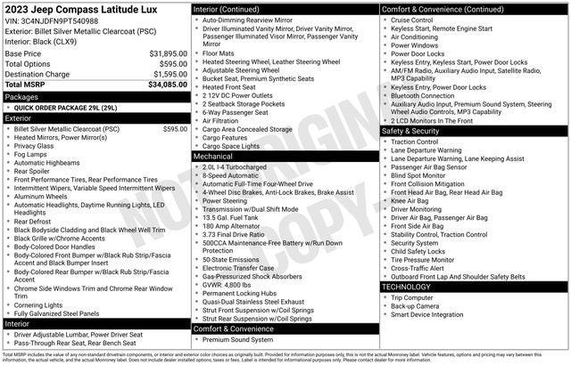 2023 Jeep Compass Latitude Lux FWD
