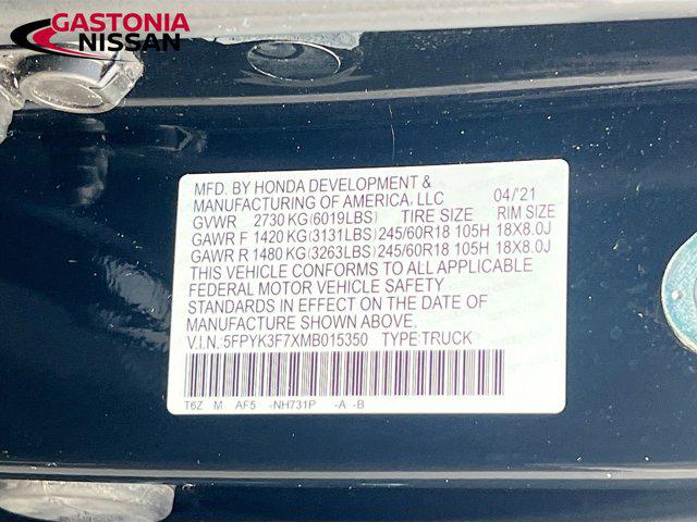 2021 Honda Ridgeline RTL-E