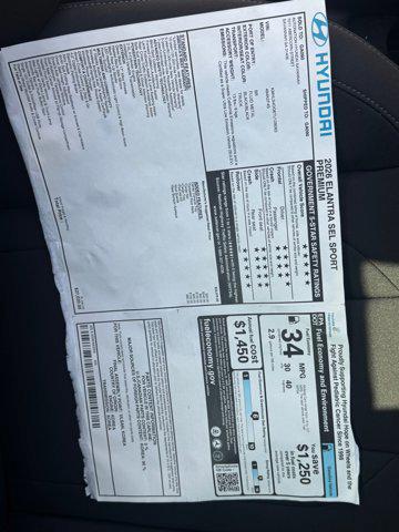 2026 Hyundai Elantra SEL Sport Premium