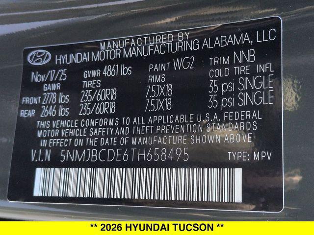 2026 Hyundai Tucson SEL